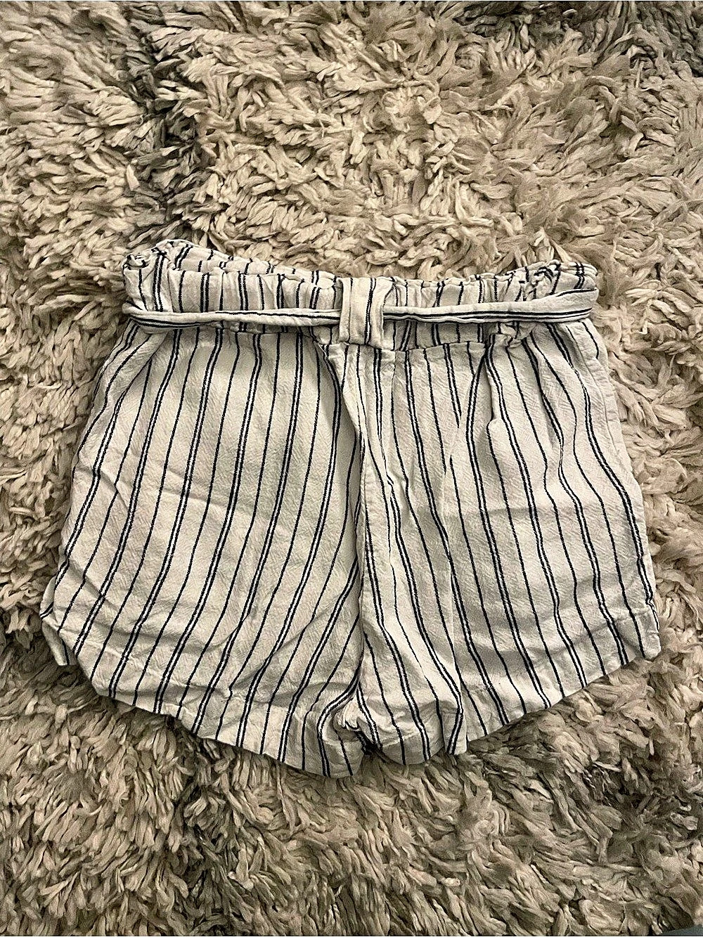 Indigo Rein Striped High Waisted Shorts